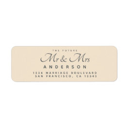 Chic Script Future Mr. Wedding Address