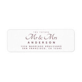 Chic Script Future Mr. Wedding Address