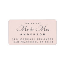 Chic Script Future Mr. Wedding Address