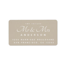 Chic Script Future Mr. Wedding Address