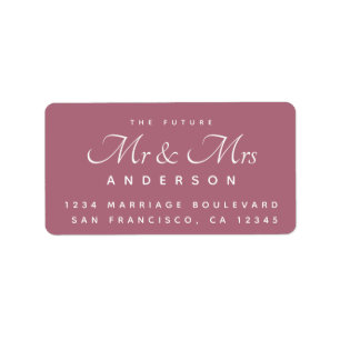 Chic Script Future Mr. Wedding Address Label Adressaufkleber
