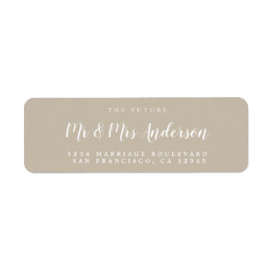 Chic Script Future Mr. Wedding Rücksendeadresse