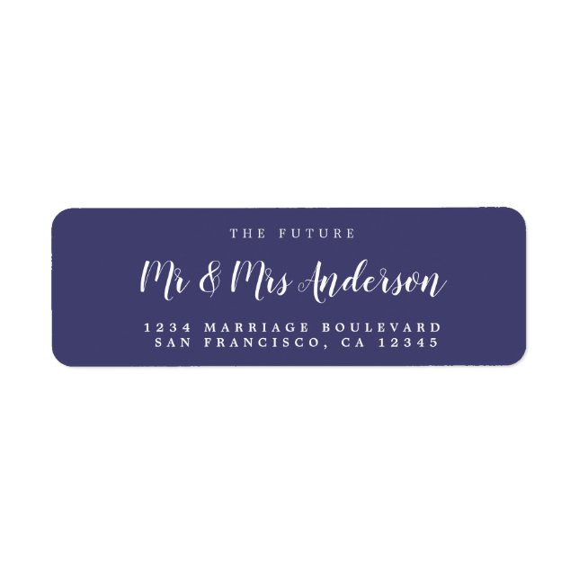 Chic Script Future Mr. Wedding Rücksendeadresse (Vorne)