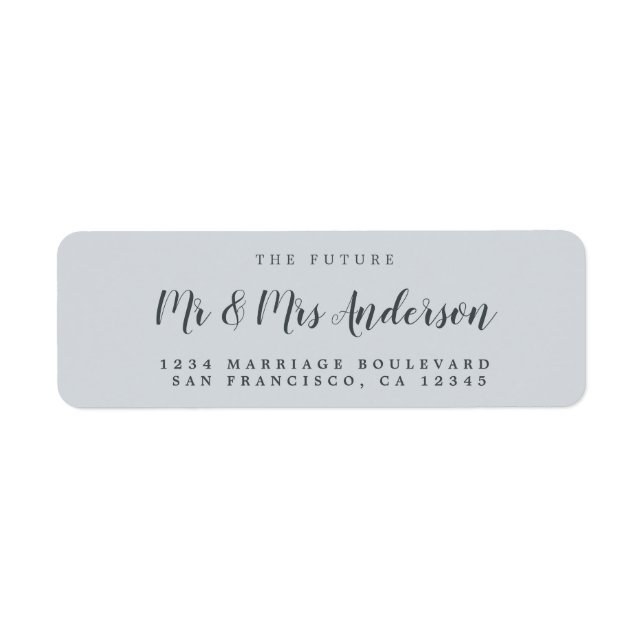Chic Script Future Mr. Wedding Rücksendeadresse (Vorne)