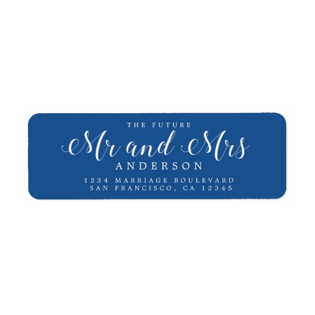 Chic Script Future Mr. Wedding Rücksendeadresse (Vorne)
