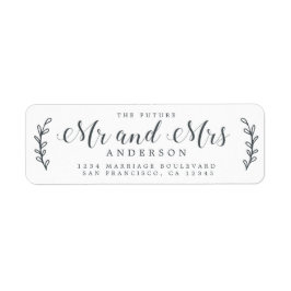 Chic Script Future Mr. Wedding Rücksendeadresse