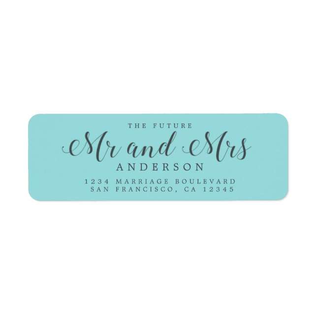 Chic Script Future Mr. Wedding Rücksendeadresse (Vorne)