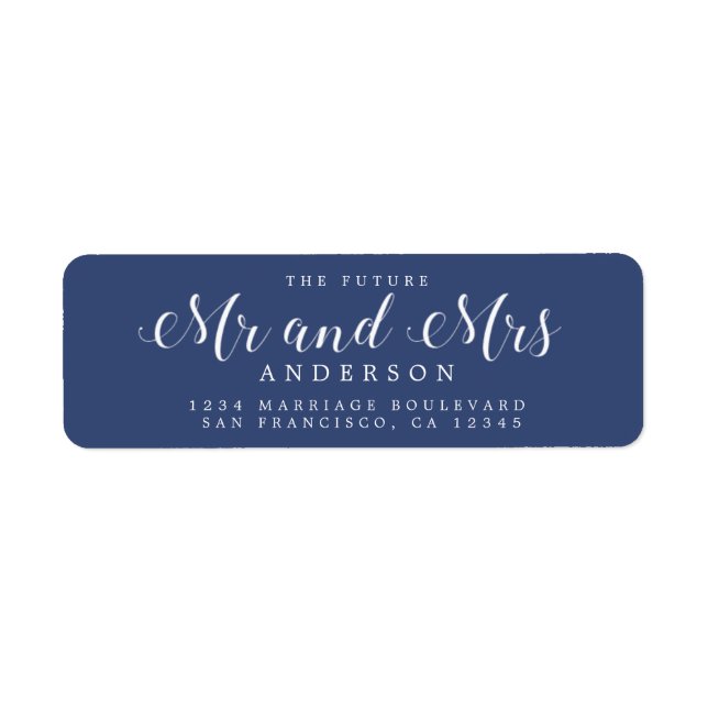Chic Script Future Mr. Wedding Rücksendeadresse (Vorne)