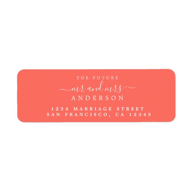 Chic Script Future Mr. Wedding Rücksendeadresse (Vorne)