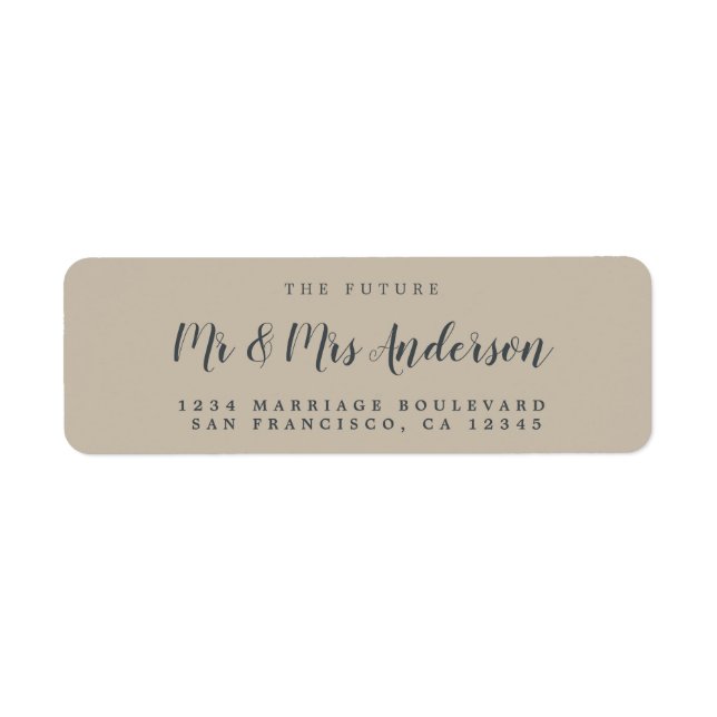 Chic Script Future Mr. Wedding Rücksendeadresse (Vorne)