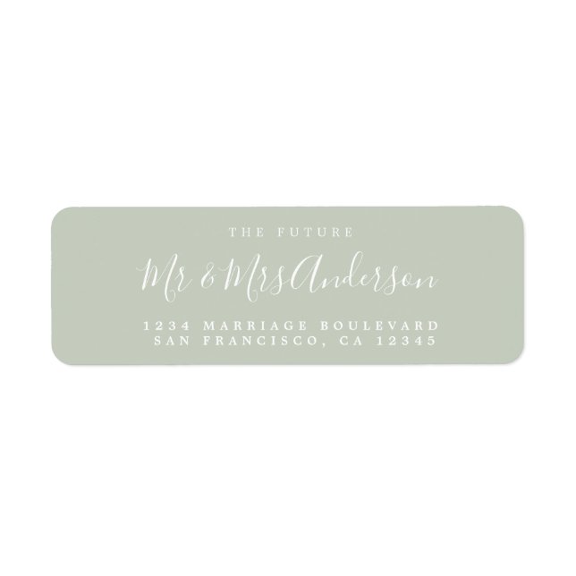 Chic Script Future Mr. Wedding Rücksendeadresse (Vorne)