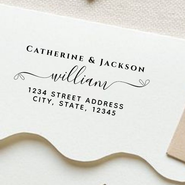 Chic Script Future Mr. Wedding Rücksendeadresse Gummistempel (Von Creator hochgeladen)