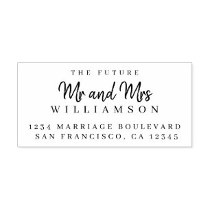 Chic Script Future Mr. Wedding Rücksendeadresse Gummistempel