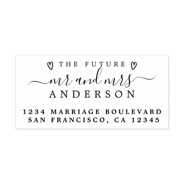 Chic Script Future Mr. Wedding Rücksendeadresse Permastempel (Design)