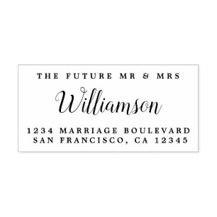Chic Script Future Mr. Wedding Rücksendeadresse Permastempel