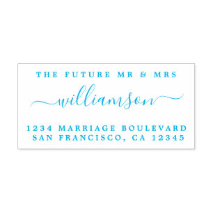 Chic Script Future Mr. Wedding Rücksendeadresse Permastempel