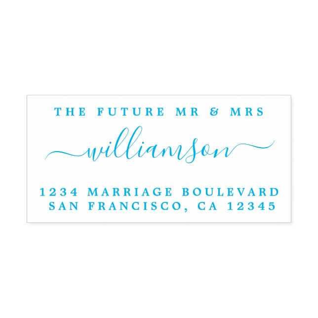 Chic Script Future Mr. Wedding Rücksendeadresse Permastempel (Design)