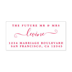 Chic Script Future Mr. Wedding Rücksendeadresse Permastempel