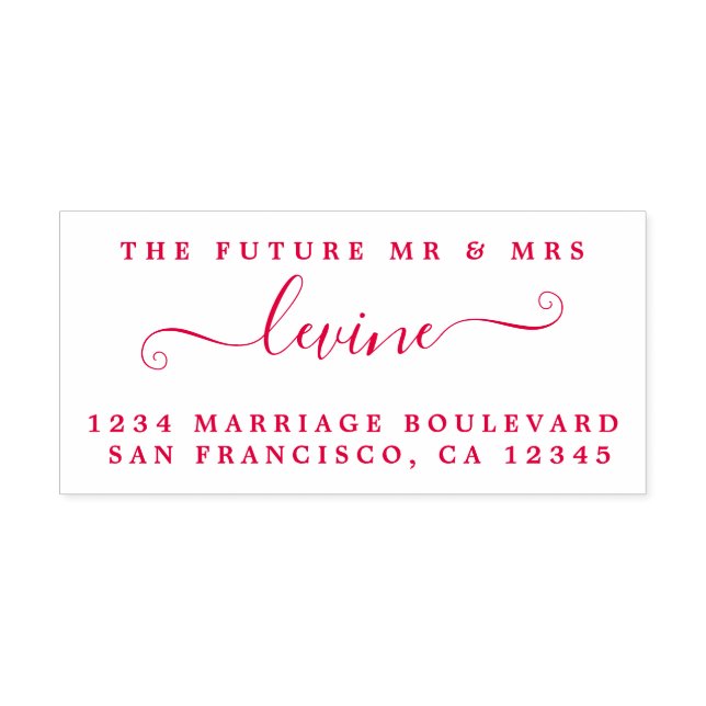 Chic Script Future Mr. Wedding Rücksendeadresse Permastempel (Design)