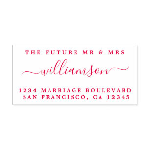 Chic Script Future Mr. Wedding Rücksendeadresse Permastempel