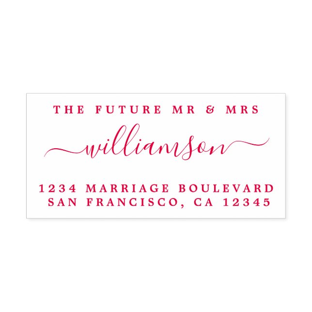 Chic Script Future Mr. Wedding Rücksendeadresse Permastempel (Design)
