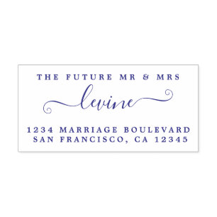 Chic Script Future Mr. Wedding Rücksendeadresse Permastempel
