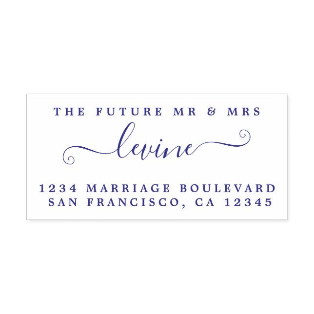 Chic Script Future Mr. Wedding Rücksendeadresse Permastempel (Design)