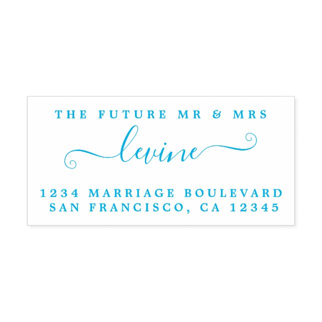 Chic Script Future Mr. Wedding Rücksendeadresse Permastempel (Design)