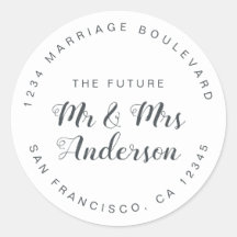 Chic Script Future Mr. Wedding Rücksendeadresse