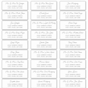 Chic Script Guest Address Labels