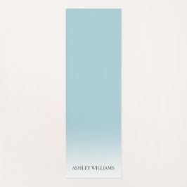 Chic Script Monogram Blue Glow Ombre Yoga Mat Yogamatte