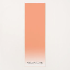 Chic Script Monogram Cantaloupe Orange Ombre Yogamatte