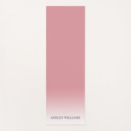 Chic Script Monogram Dusty Rose Pink Ombre Yogamatte