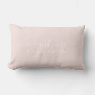 Chic Script Mr. Pastel Pink New Monogram Lendenkissen