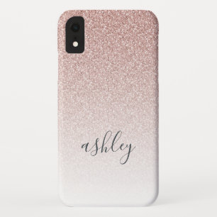 Chic Script Name Pink Glitzer Ombre Case-Mate iPho iPhone Hülle