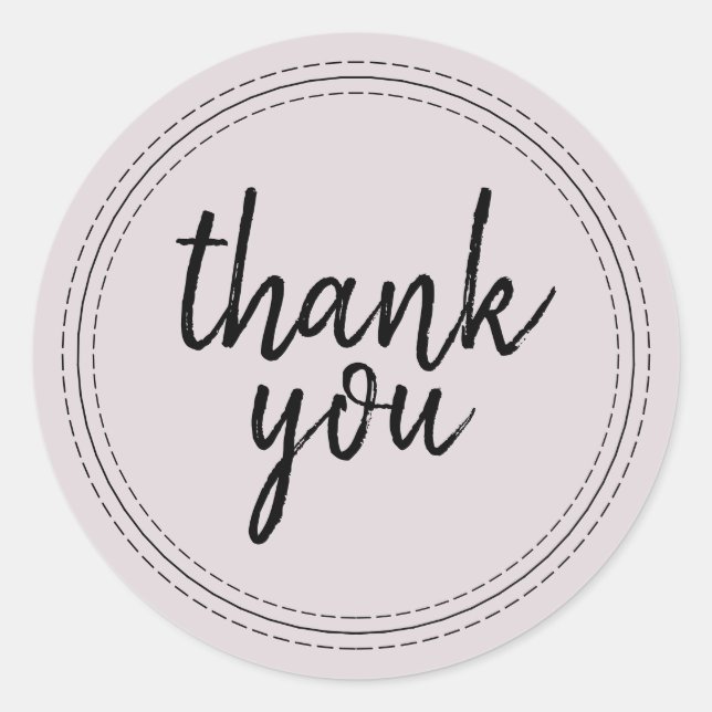Chic Script Pastel Purple Merci Étiquette cadeau (Devant)