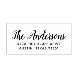 Chic Script   RÜCKSENDEADRESSE BRIEFMARKE Gummistempel