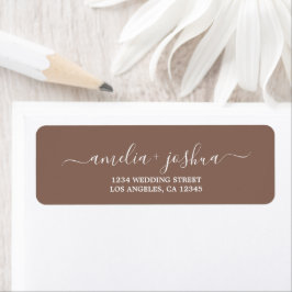 Chic Script Rust Wedding Rücksendeadresse