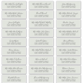 Chic Script Sage Green Guest Address Labels