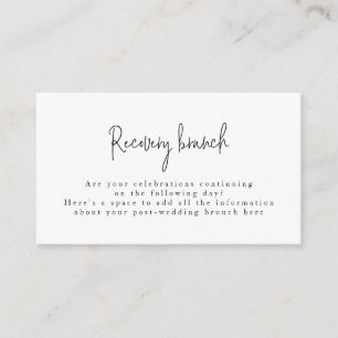 Chic Script-Schriftart nach Hochzeit Brunch Begleitkarte