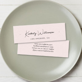 Chic Script Study Hoop Op Ohrring Pink Display Car Mini Visitenkarte