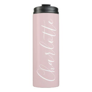 Chic Script-Typografie Personalisiert Mädchenhaft Thermosbecher