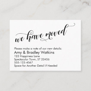 Chic Script Typografie Wir haben Handout-Karte ver Visitenkarte