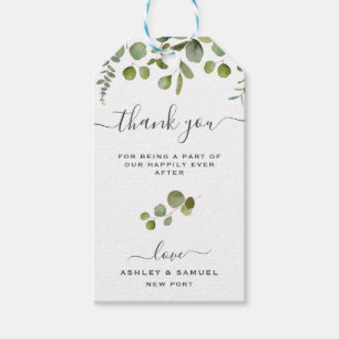Chic Script Vielen Dank Eucalyptus Gastgeschenk Ho Geschenkanhänger