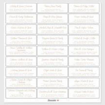 Chic Script Wedding Guest Address Labels