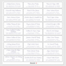Chic Script Wedding Guest Address Labels