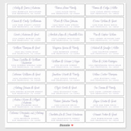 Chic Script Wedding Guest Address Labels