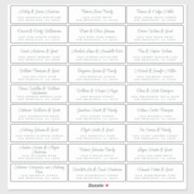 Chic Script Wedding Guest Address Labels