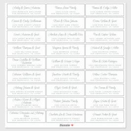Chic Script Wedding Guest Address Labels