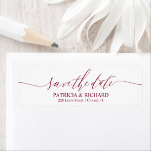 Chic Script Wedding Save the Date Rücksendeadresse